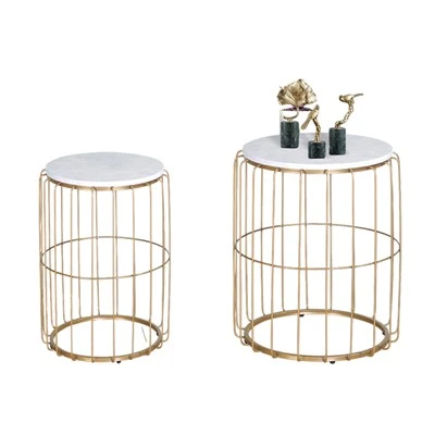 Ensemble de table basse ronde et moderne